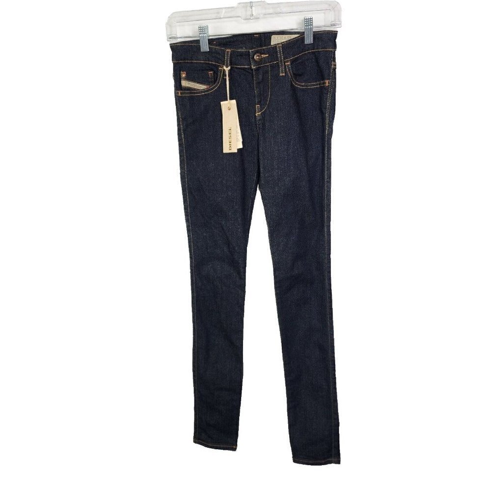 NEW $289 Diesel Women’s Skinzee Super Slim Skinny Low Rise Blue Jeans W25 L32